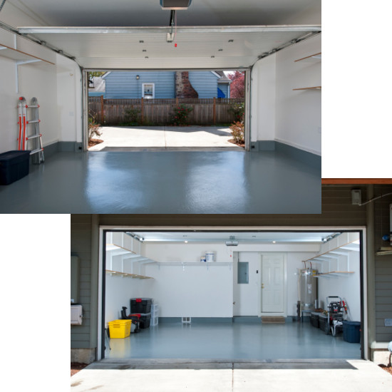 garages that have been completely cleaned and organized